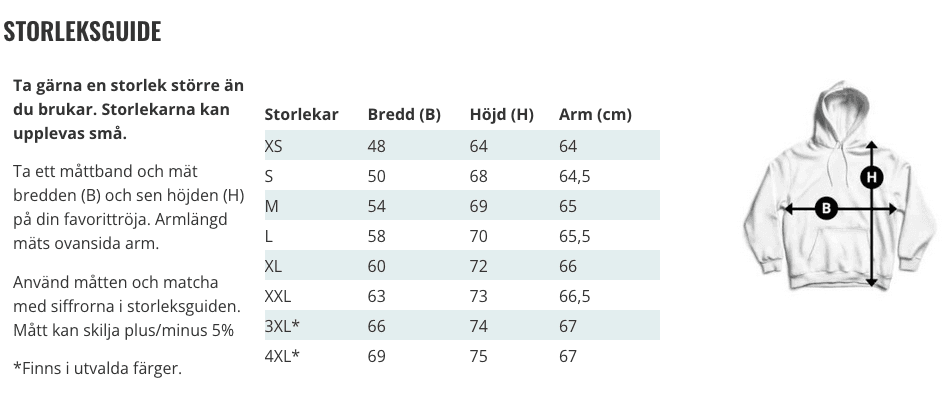 Storleksguide för klasströjor – hitta rätt storlek