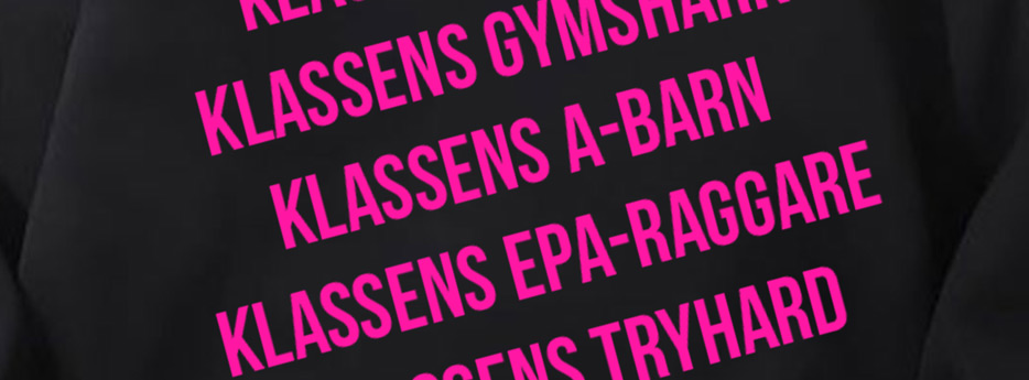 Personliga klasströjor med namn och smeknamn